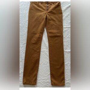 Madewell Womens Brown Buttonfly 9”Mid-Rise Skinny Jeans Size 30x29